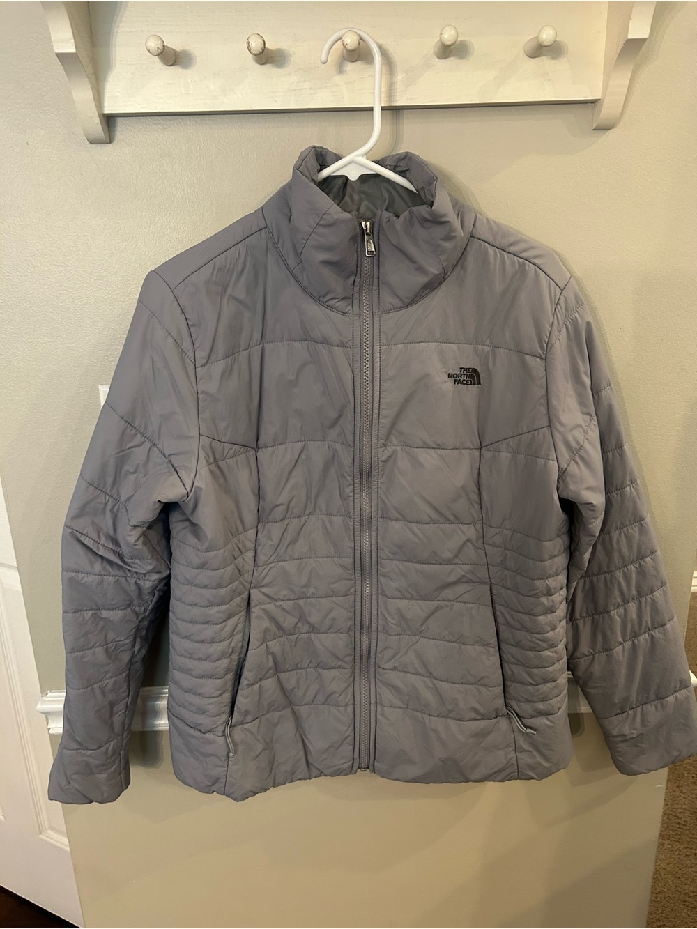 The North Face Women's Pale Gray Puffer Jacket